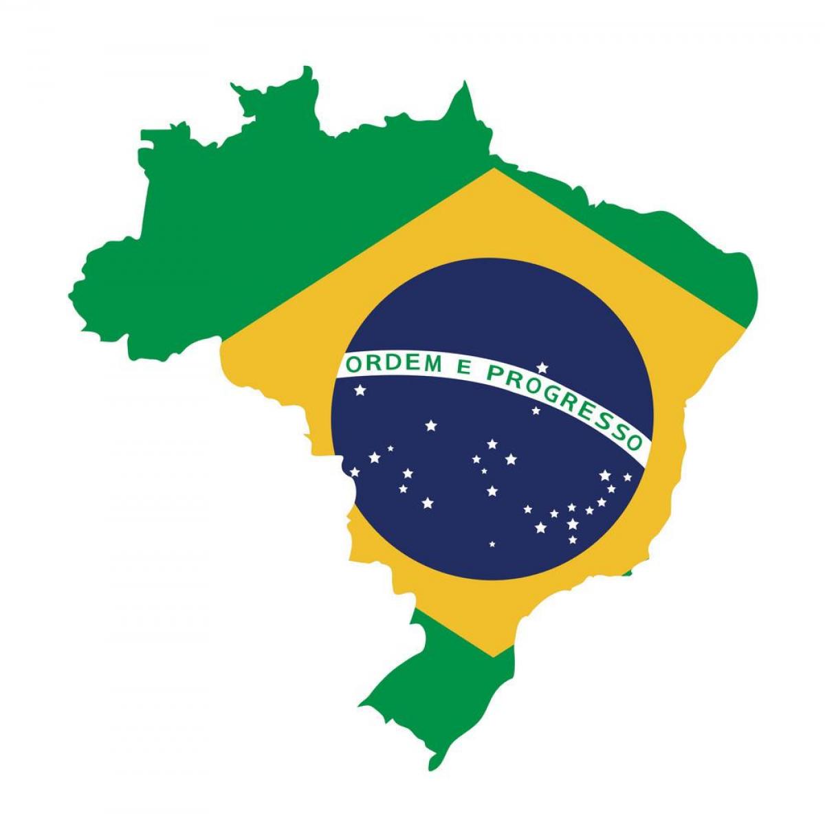 Carte du drapeau brésilien